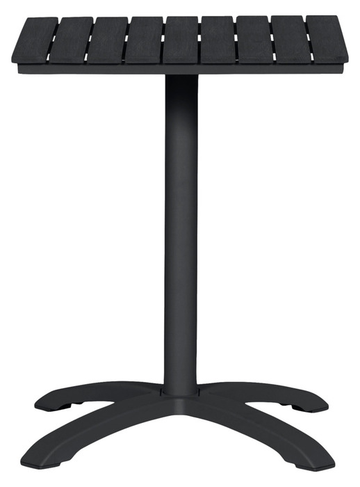 Kafébord Dover 58 x 58 cm alu/nonwood svart